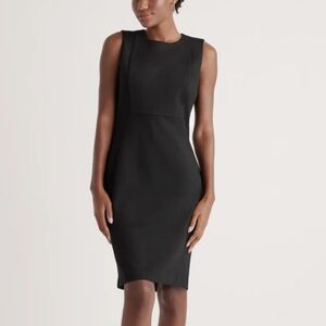 Womens Quince Ultra-Stretch Ponte Sleeveless Dress little black dress XS LBD.